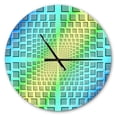 thumbnail image 1 of Designart 'Purple and yellow Optical Illusion ' Modern wall clock, 1 of 3