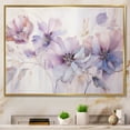 thumbnail image 1 of Designart "Purple botanic Whispers I" Abstract Botanicals Floater Framed Wall Art Living Room, 1 of 7
