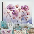thumbnail image 1 of Designart "Purple delicate Blooms I" Abstract Botanicals Metal Wall Art, 1 of 5