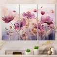 thumbnail image 1 of Designart "Purple delicate Blooms II" Abstract Botanicals Metal Wall Art Set, 1 of 5