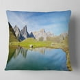 thumbnail image 1 of Designart Pyrenee in France Panorama - Landscape Printed Throw Pillow - 16x16, 1 of 4