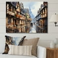 thumbnail image 1 of Designart "Quaint Streets of Colmar French Village Tranquility I" Cityscapes Wall Art Living Room, 1 of 5