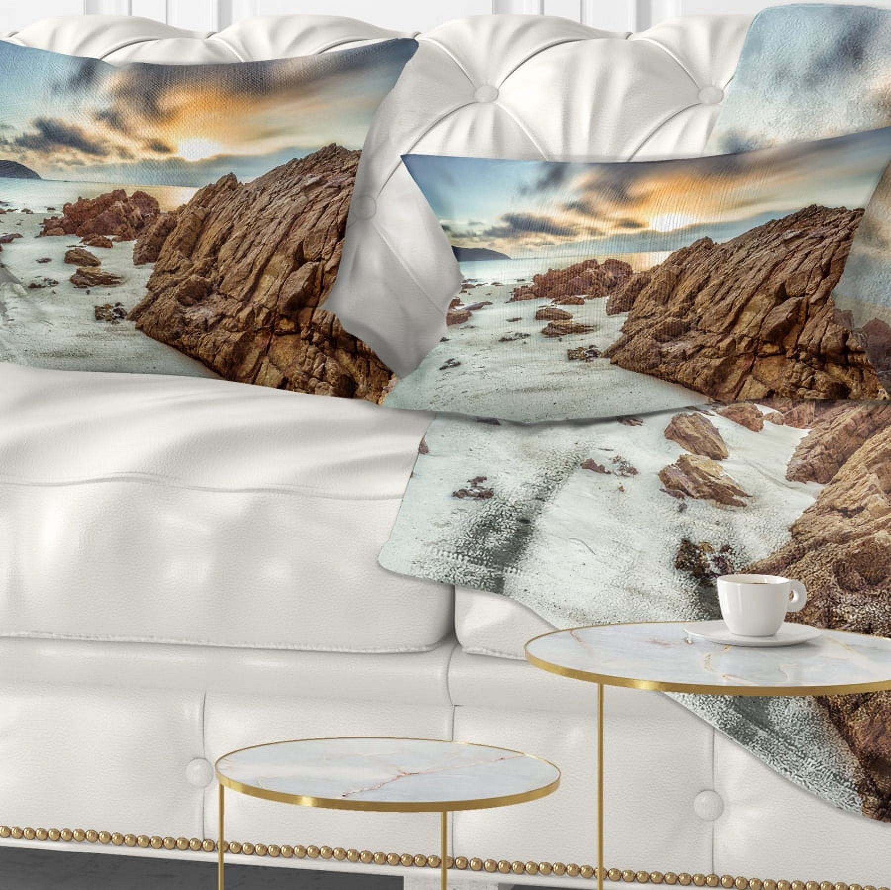 Designart Quang Ninh Province Vietnam - Landscape Printed Throw Pillow - 12x20