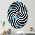 thumbnail image 1 of Designart "Quantum Vision in Blue Geometry II" Geometric Vortex Round Wall Mirror - Oval Printed Decorative Mirror - Multiple Color Options, 1 of 5
