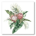 thumbnail image 1 of Designart ' Queen Proteas Palm & Monstera Leaves ' Traditional Canvas Wall Art Print, 1 of 3