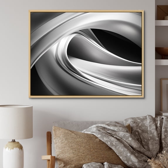 Designart "Quick Silver Velocity I" Bicycle Floater Framed Canvas Art Print