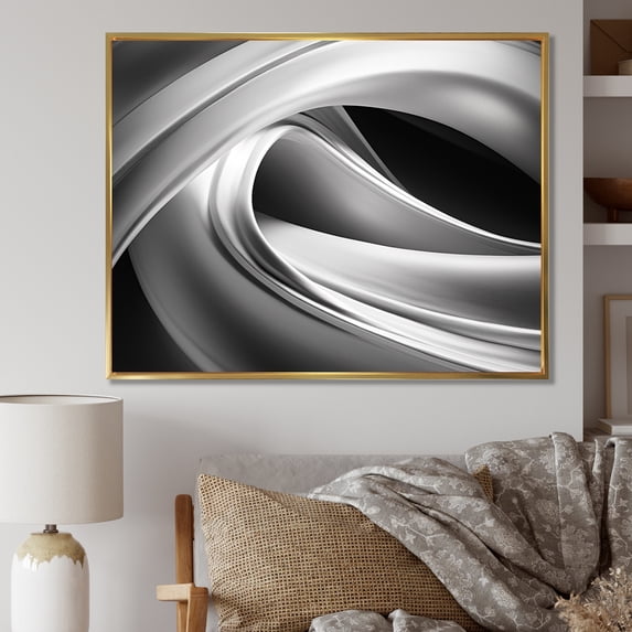 Designart "Quick Silver Velocity I" Bicycle Floater Framed Canvas Art Print
