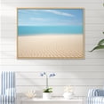 thumbnail image 1 of Designart "Quiet Coastal Sand Reverie" Coastal Floater Framed Wall Art Living Room, 1 of 5
