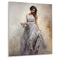 thumbnail image 1 of Designart "Quiet Contemplation Through a Grey Dance IV" Portrait Metal Wall Art, 1 of 1