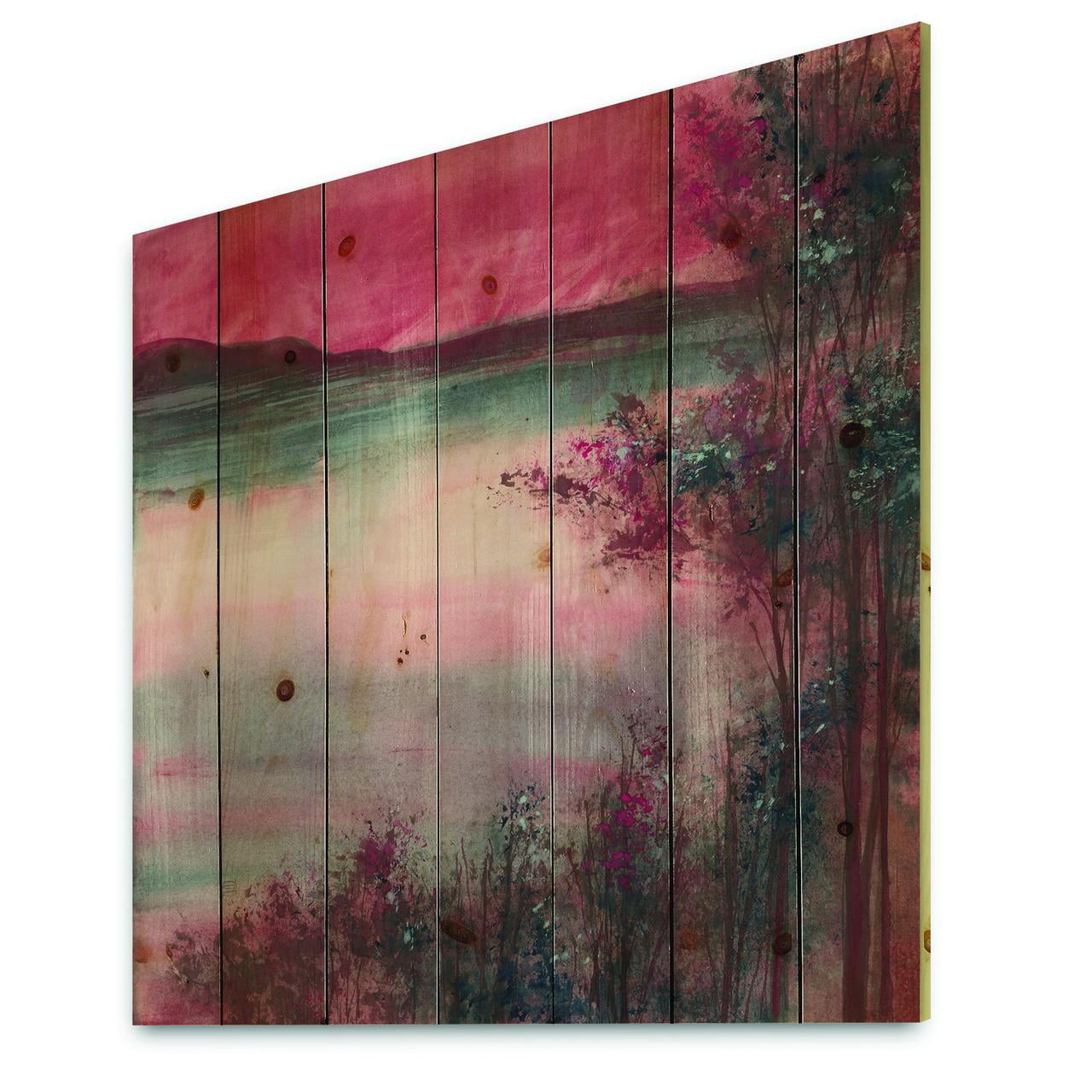 Designart 'Quiet Time' Shabby Chic Print on Natural Pine Wood