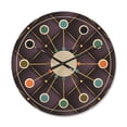 thumbnail image 1 of Designart 'Quilted Retro Pattern' Mid-Century Modern Wood Wall Clock, 1 of 5
