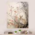 thumbnail image 1 of Designart "Rabbit Familly Asian Painting II" Asian Art Metal Art Living Room, 1 of 1