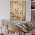 thumbnail image 1 of Designart "Rabbit Familly Asian Painting III" Asian Print on Natural Pine Wood, 1 of 5