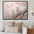 thumbnail image 1 of Designart "Rabbit Familly Asian Painting IV" Asian Floater Framed Canvas Art Print, 1 of 7