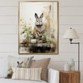 thumbnail image 1 of Designart "Rabbit Sumi Asian Painting I" Asian Floater Framed Wall Art Living Room, 1 of 7