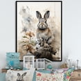 thumbnail image 1 of Designart "Rabbit Sumi Asian Painting II" Asian Floater Framed Canvas Art Print, 1 of 7
