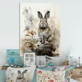 thumbnail image 1 of Designart "Rabbit Sumi Asian Painting II" Asian Metal Wall Art, 1 of 5