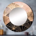 thumbnail image 1 of Designart "Radiance In Rose Gold" Abstract Shapes Round Mirror Wall Decor Modern - Large Pink Round Office Mirror - Round Mirror - 23" x 23", 1 of 6