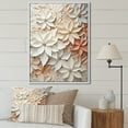 thumbnail image 1 of Designart "Radiant Beige Poinsettia II" Poinsettias Floater Framed Wall Decor, 1 of 5