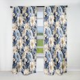 thumbnail image 1 of Designart "Radiant Blue And White Floral Beauty II" Floral Blackout Curtain Single Panel, 1 of 4