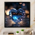 thumbnail image 1 of Designart "Radiant Blue Heart Outline" Abstract Shapes Picture Framed Canvas Wall Art, 1 of 5