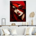 thumbnail image 1 of Designart "Radiant Cubic Ruby Portrait" Fashion Woman Wall Art Prints, 1 of 7