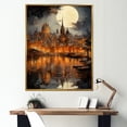 thumbnail image 1 of Designart "Radiant Lyon Cityscape" France Floater Framed Wall Art Living Room, 1 of 5