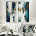 thumbnail image 1 of Designart "Radiant Muse's Emergence II" Abstract Painting Framed Wall Art Set Of 2 - Modern Gold Frame Gallery Set For Office Decor, 1 of 1