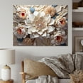 thumbnail image 1 of Designart "Radiant Paper Mache Flower Blossoms I" Flowers Canvas Art Print, 1 of 7