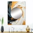 thumbnail image 1 of Designart "Radiant Revolve Spiral in Orange" Abstract Spirals Mirror Wall Decor - Modern Orange Abstract Large Mirror For Wall Art Decor - 32" x 24" Inch, 1 of 5