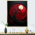 thumbnail image 1 of Designart "Radiant Ruby Red Moon II" Moon Floater Framed Wall Decor, 1 of 5