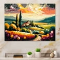 thumbnail image 1 of Designart "Radiating Sun Over Plains II" Landscape Modern Metal Wall Decor, 1 of 5