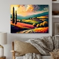 thumbnail image 1 of Designart "Radiating Sun Over The Plains III" Landscape Modern Canvas Print, 1 of 5