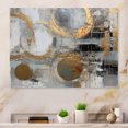 thumbnail image 1 of Designart "Radical Simplicity Gold and Grey II" Modern Midcentury Metal Wall Decor, 1 of 5