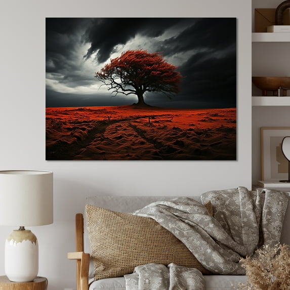Designart "Raging Inferno of the Storm III" Landscapes Wall Decor