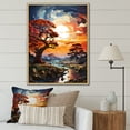 thumbnail image 1 of Designart "Rainbow Colored Baobabs I" Tree Baobab Floater Framed Wall Art Prints, 1 of 5