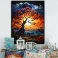 thumbnail image 1 of Designart "Rainbow Colored Baobabs II" Tree Baobab Floater Framed Wall Art Living Room, 1 of 5