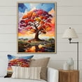 thumbnail image 1 of Designart "Rainbow Colored Baobabs IV" Tree Baobab Floater Framed Canvas Prints, 1 of 5