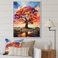 thumbnail image 1 of Designart "Rainbow Colored Baobabs IV" Tree Baobab Floater Framed Canvas Prints, 1 of 5