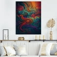 thumbnail image 1 of Designart "Rainbow Colored Waves III" Modern Waves Wall Art Print, 1 of 5
