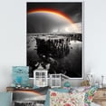 thumbnail image 1 of Designart "Rainbow Colorful Monotone horizon I" Landscape & Nature Floater Framed Canvas Art Print, 1 of 7