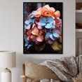 thumbnail image 1 of Designart "Rainbow Fusion With Hydrangea Blooms I" Hydrangea Floater Framed Wall Decor, 1 of 5