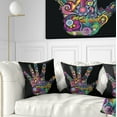 thumbnail image 1 of Designart Rainbow Hand with Multi Colors - Abstract Throw Pillow - 16x16, 1 of 5