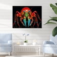 thumbnail image 1 of Designart "Rainbow Mantis Shrimp In Modern Style I" Coastal Coral Under Water Canvas Prints, 1 of 7