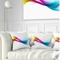 thumbnail image 1 of Designart Rainbow Shade Waves - Abstract Throw Pillow - 16x16, 1 of 5
