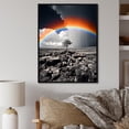 thumbnail image 1 of Designart "Rainbow Shades Of Colorlessness horizon I" Floral Floater Framed Canvas Print, 1 of 7