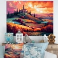 thumbnail image 1 of Designart "Rainbow Sky Over The Plains II" Cottage Landscape Canvas Print, 1 of 5