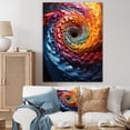 thumbnail image 1 of Designart "Rainbow Swirl Typhoon Abstract" Abstract Canvas Wall Art - Modern Colorful Abstract Entryway Wall Art, 1 of 1