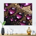 thumbnail image 1 of Designart "Raindrops on a Purple Rose" Raindrops Metal Art Print, 1 of 5