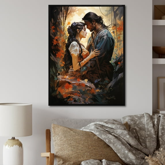 Designart "Rama And Hinduisim Art painting I" Hinduisim Floater Framed Canvas Print